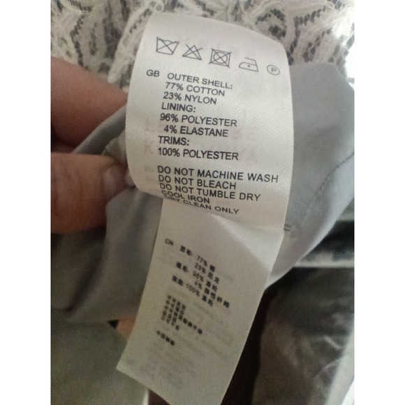 Reiss Edina Gray & White Lace Overlay Shift Dress Sz 2 Simply Classy‎ - Picture 7 of 9